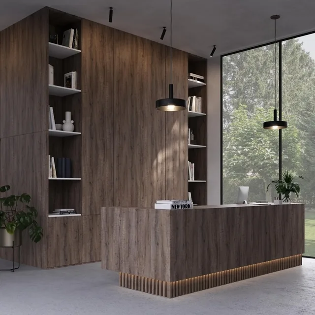 Stratifié 0H438 V9A - Chêne Heritage Marron Moyen - Design 4 - Biemar Bois-2