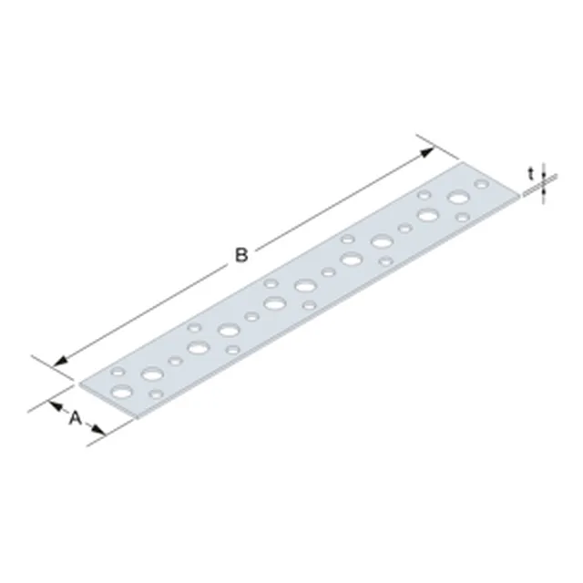 Feuillard perforé 25x1mm - 25m