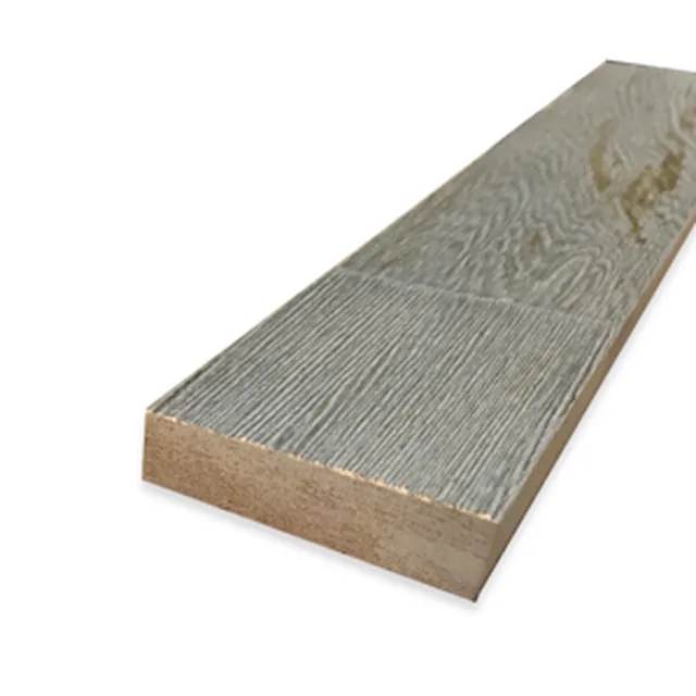 Bardage en cèdre - SIVALBP gris 102 - 18x65 (62mm visible) trapèzo (pose verticale) - brossé - abouté