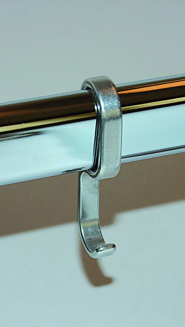 Crochet tringle ovale 30x15mm aluminium anodisé - Biemar Bois