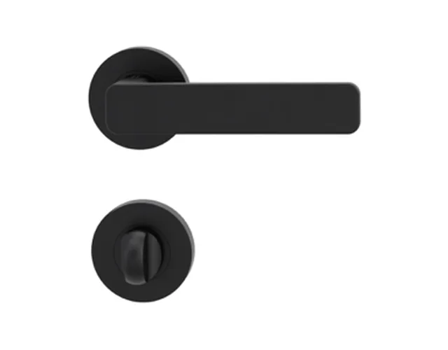 Garniture Griffwerk MINIMAL MODERN WC noir graphite Cl. 4 rosaces rondes