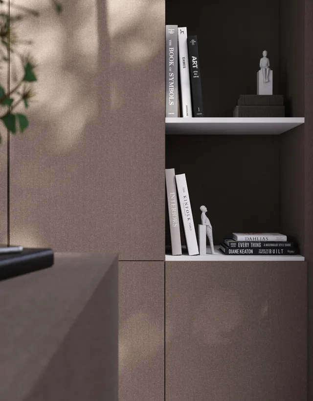 Mélaminé Unilin 18mm Weave mud brown - Biemar Bois-3