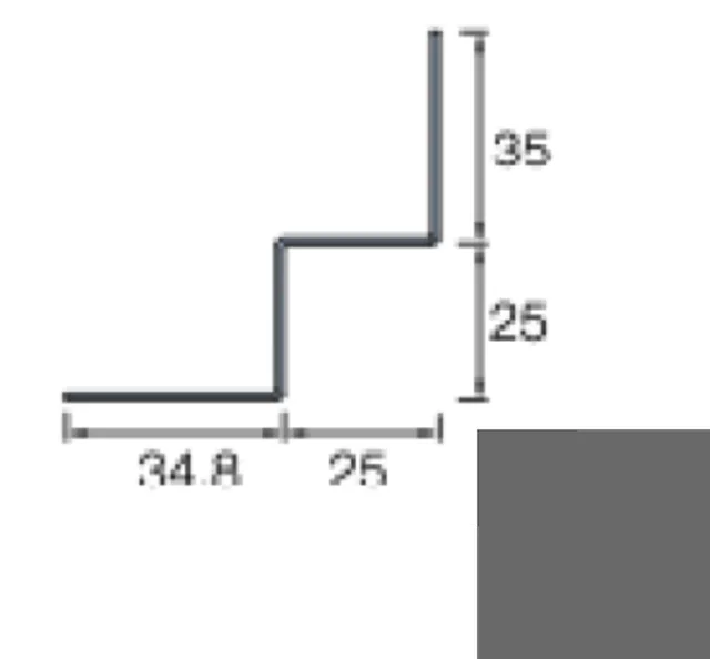 Angle intérieur Cedral Lap 3m C54 Gris étain - Biemar Bois