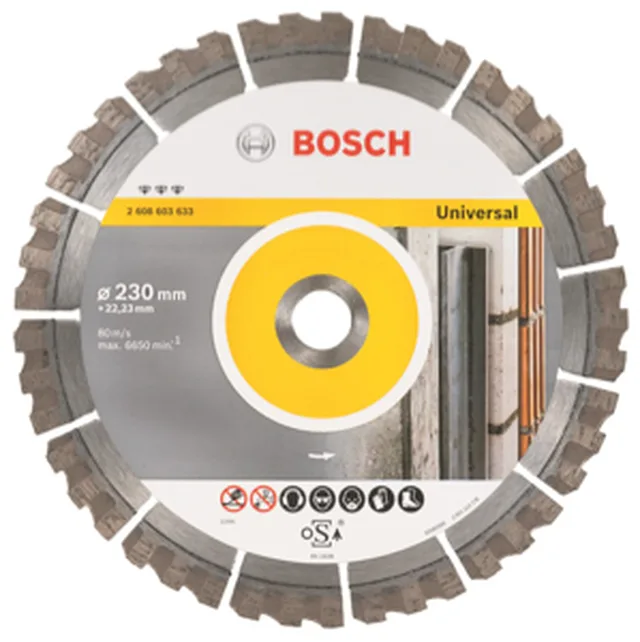 Disque à tronçonner diamanté Best for Universal 230 x 22,23 x 2,4 x 15 mm