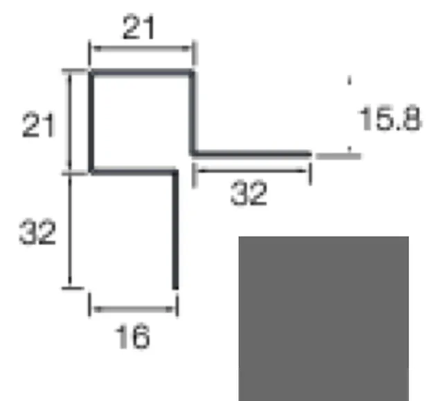 Angle extérieur Sidings click 3m -054 gris souris