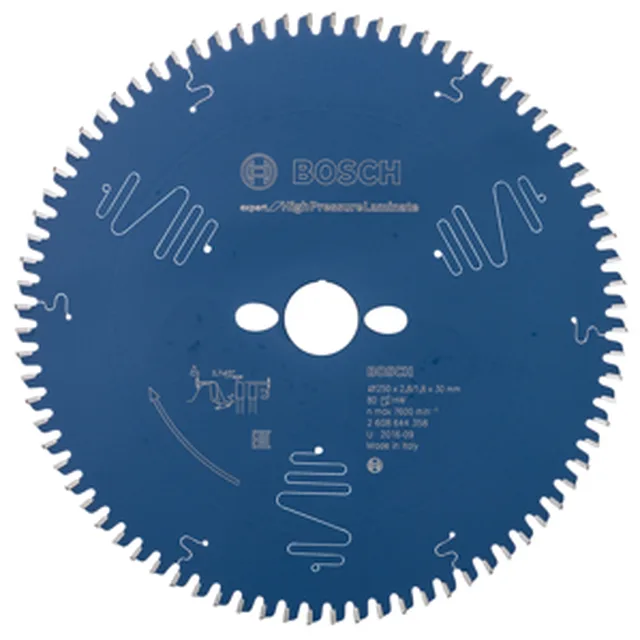 Lame de Scie Circulaire Expert pour HPL, 250 x 30 x 2,8 mm, 80D
