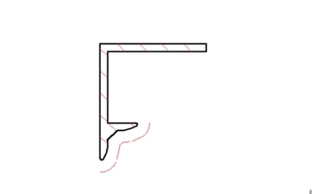 Panel-X PURE/NEXT Demi-angle intérieur Blanc mat 2430*11mm