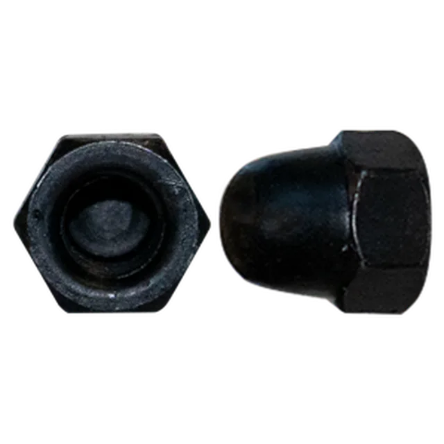 Ecrou borgne hexagonal M8 DIN 1587 noir (emb: 6 pces)