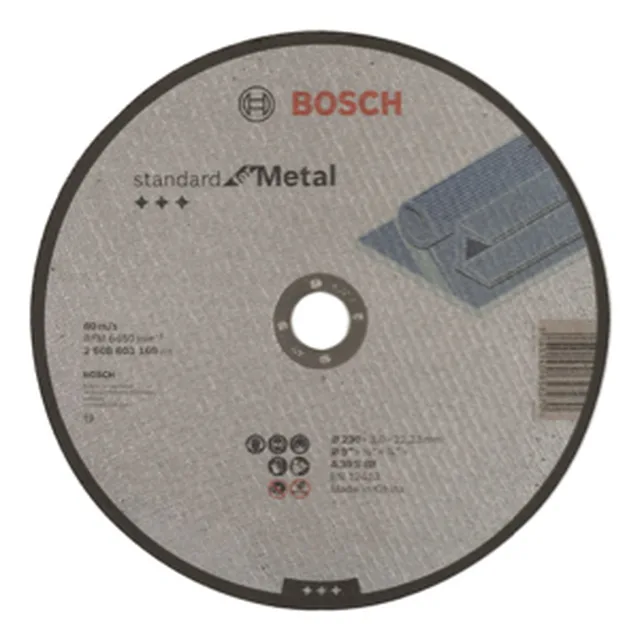 Disque à tronçonner à moyeu plat Standard for Metal A 30 S BF230x22,2/3pces3,0mm /1pce