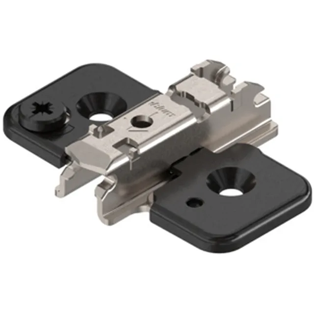 Embase en croix réglable par excentrique,avec vis 173H7130 dist.: 3mm - H: 11,5mm, finition onyx noir