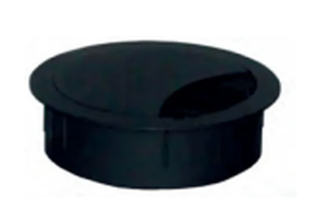 Passe-câble Zamak Noir 60mm - Biemar Bois