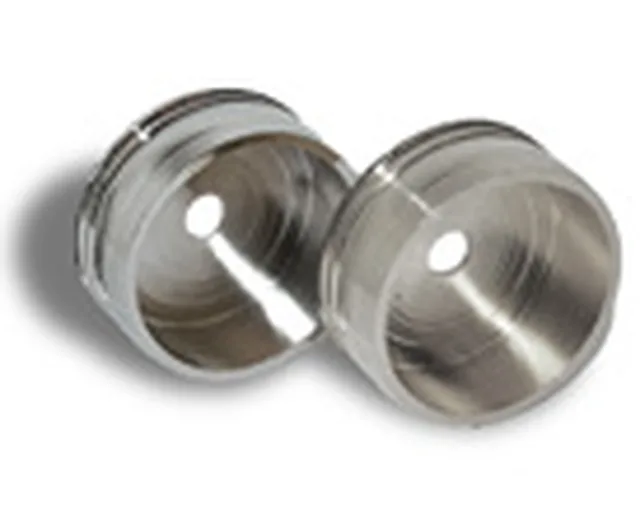 Support de tringle d'armoire rond pour diamètre 25mm, en laiton massif, nickelé, à visser sur la paroi latérale