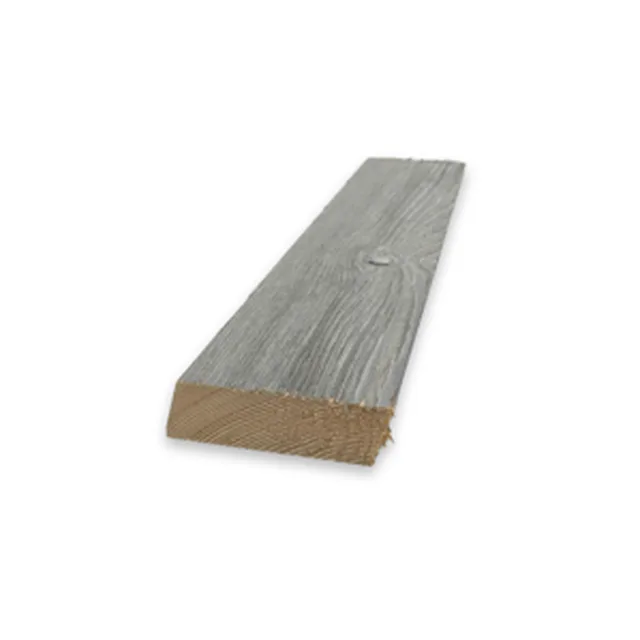 Bardage mélèze - 20x70 - brossé - profil trapèze - gris étain