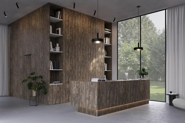 Mélaminé Unilin 18mm Barnwood bark brown W06 - Biemar Bois-2
