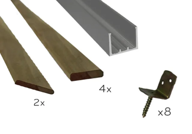 Set attaches Toba (RAL9006 alu)