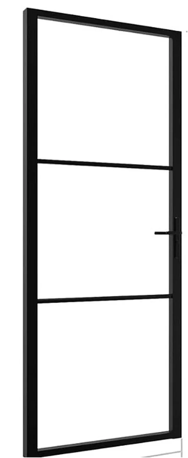 Porte en Verre Acier Transparent Securit 900x2200 - Biemar Bois
