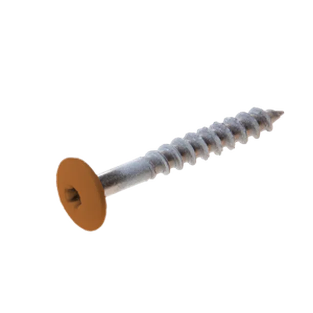 Vis Trespa inox A2 TX20 tête bombée (12 mm) 4,8x38 mm METEON UNI A0845 RustyRed (Emb de 100 pces)