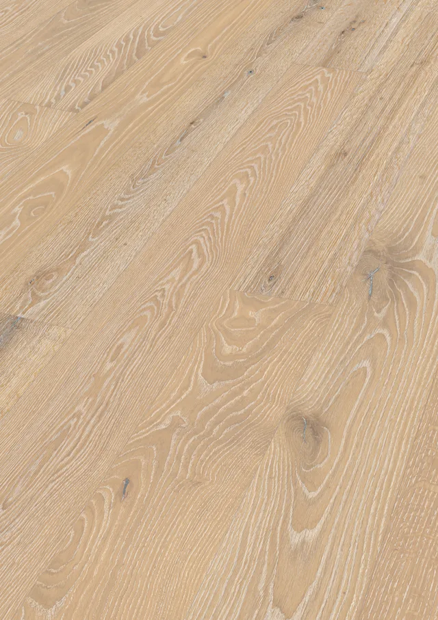 Sol en Bois HD 100 Verni Ultra Mat Chêne Animé Blanc Clair Cérusé - Biemar Bois-1