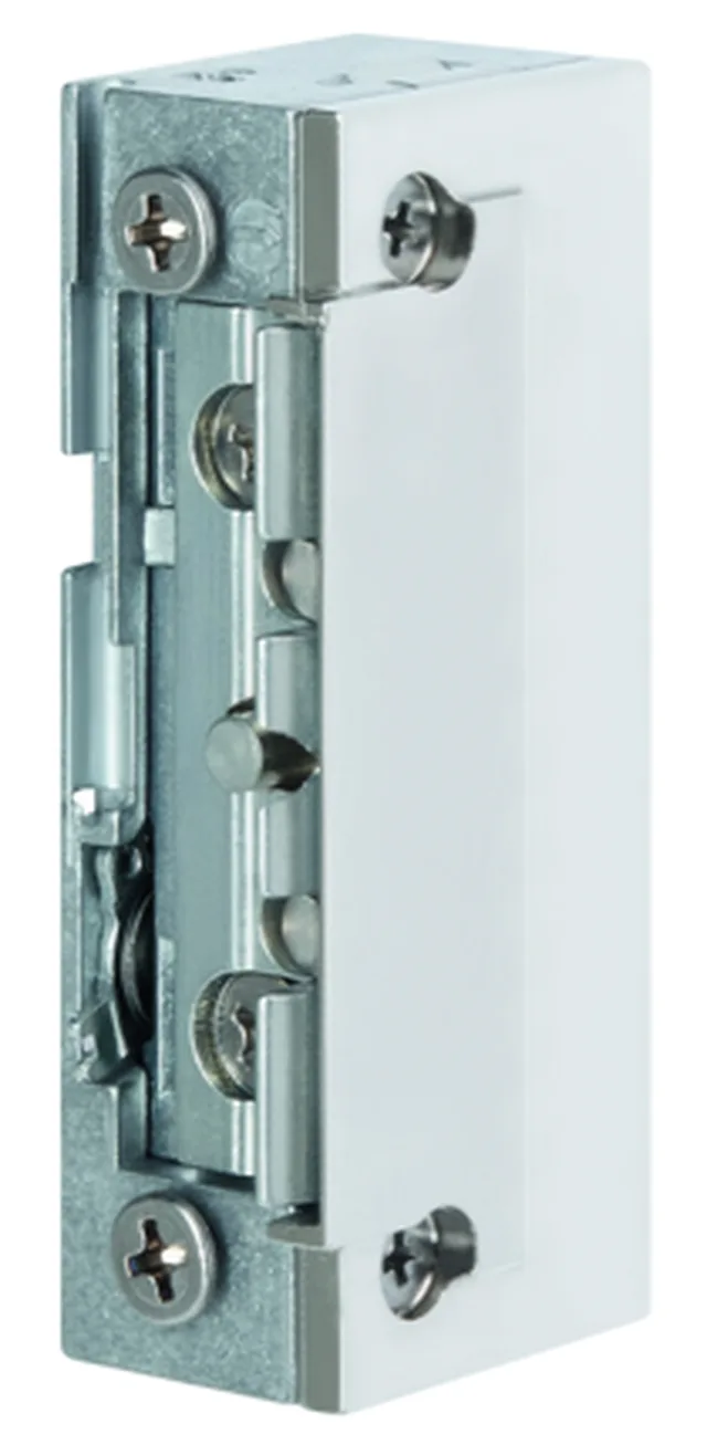Gâche électrique profix-2 avec lèvre réglable, cliquet de décondamnation et mémoire, diode, sans tétière, 10-24V ac/dc, impulsion ressort faible