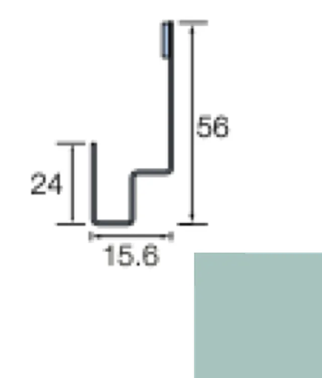 Profil linteau Siding Cedral C10 Bleu ciel - Biemar Bois