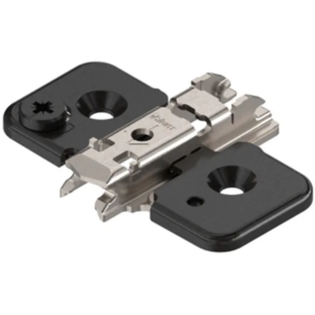 Embase en croix réglable par excentrique,avec vis 173H7100 dist.: 0mm - H: 8,5mm, finition onyx noir
