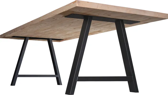Pied de Table Modèle A 40x100 mm Noir Mat - Biemar Bois
