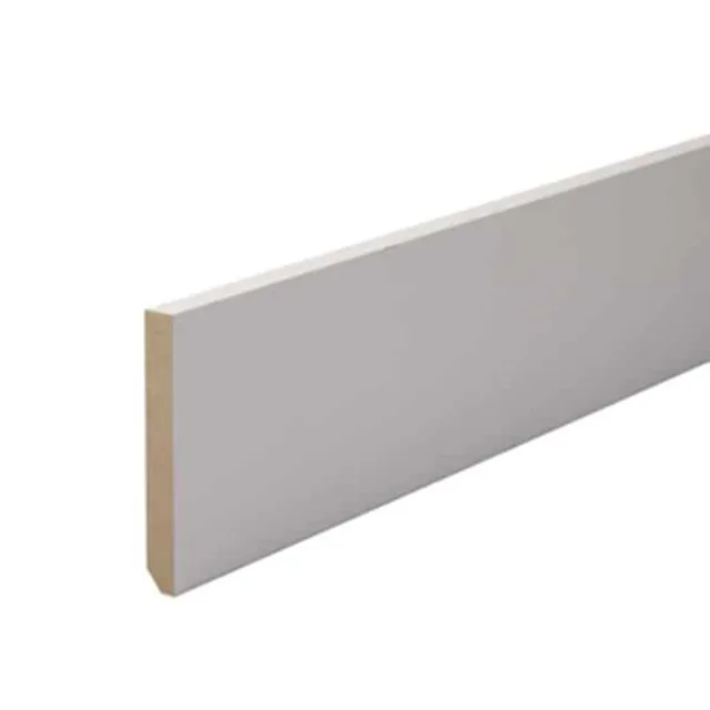 Plinthe en MDF prépeint blanc - bord droit - 15x90