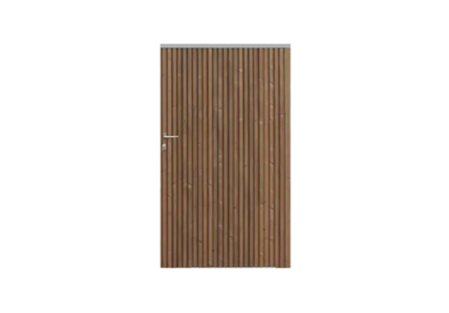 Portail simple Toba pin blanc sens d'ouverture 1 (RAL9006 alu)