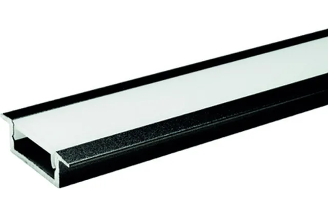 Profil luminaire LED à encastrer London 12/24V, 24,5 x 7 mm, aluminium EV1, 3000 mm