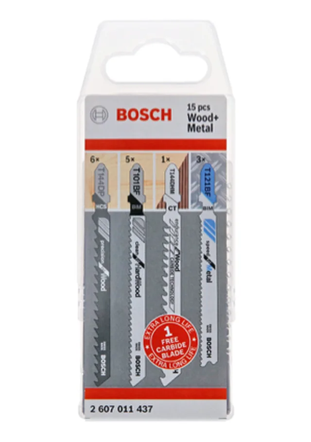 Lames pour scies sauteuses Wood+Metal Pack 14+1