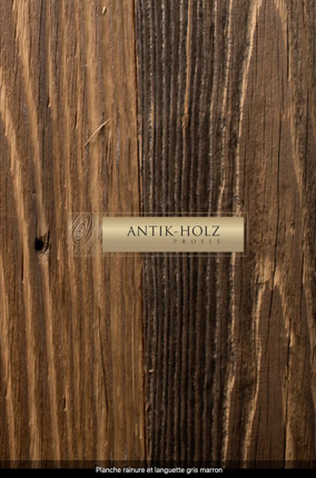 Antikholz – sonnengebräuntes Fichtenalt-Holz, Braunmischung, Nut- und Federkanten – Stärke 20 mm – Breiten 8 bis 25 cm, Längen sortiert von 2 bis 4 m