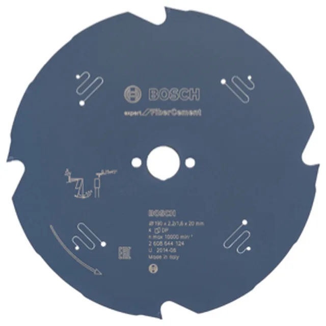 Lame de Scie Circulaire Expert pour Fiber Cement 190 x 20 x 2,2 mm, 4D