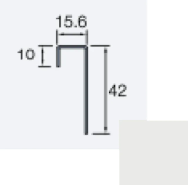 Profil raccordement Siding Cedral Lap/ profil d'arrêt Siding Cedral click 3m C51 Gris argent