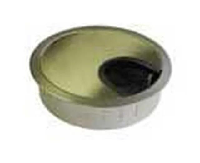 Passe-Câble 80 mm Métal Finition Inox - Biemar Bois