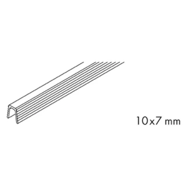 HAWA Rail de guidage, Hawa Clipo/Combino, rainure 7 mm, en plastique, L= 6000 mm