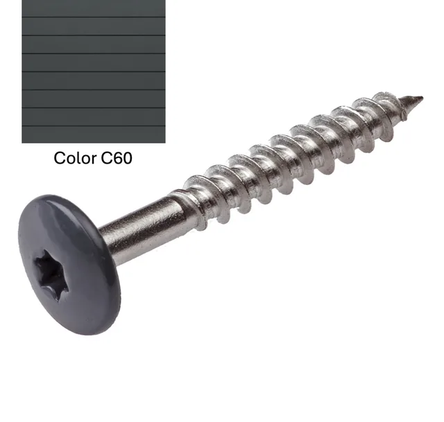 Vis TX Inox Operal 60 Anthracite 4,8*38 - Biemar Bois