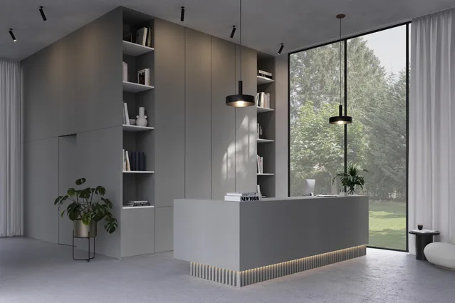 Mélaminé Unilin 18mm Weave slate grey-Design 3 - Biemar Bois-2