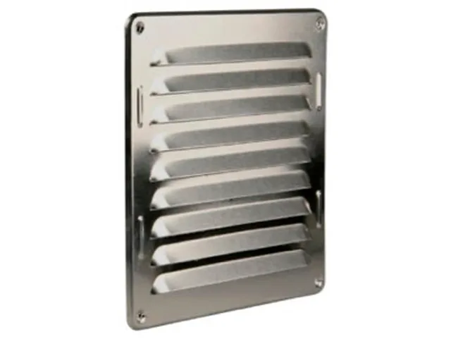 Gitter mit abgerundeten Kanten 195x195 mm satiniertes Aluminium