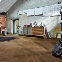 Biemar Bois - Sol en bois Lindura HS 500 Chêne classique gris olive