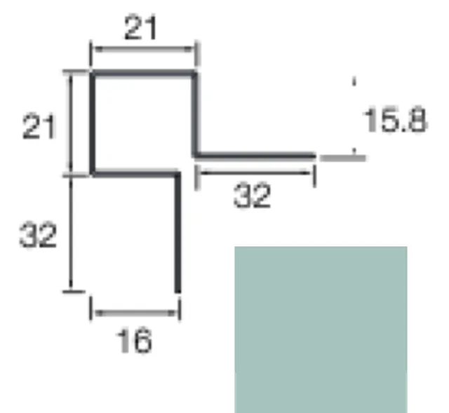 Angle extérieur Cedral Click 3m C10 Bleu ciel - Biemar Bois