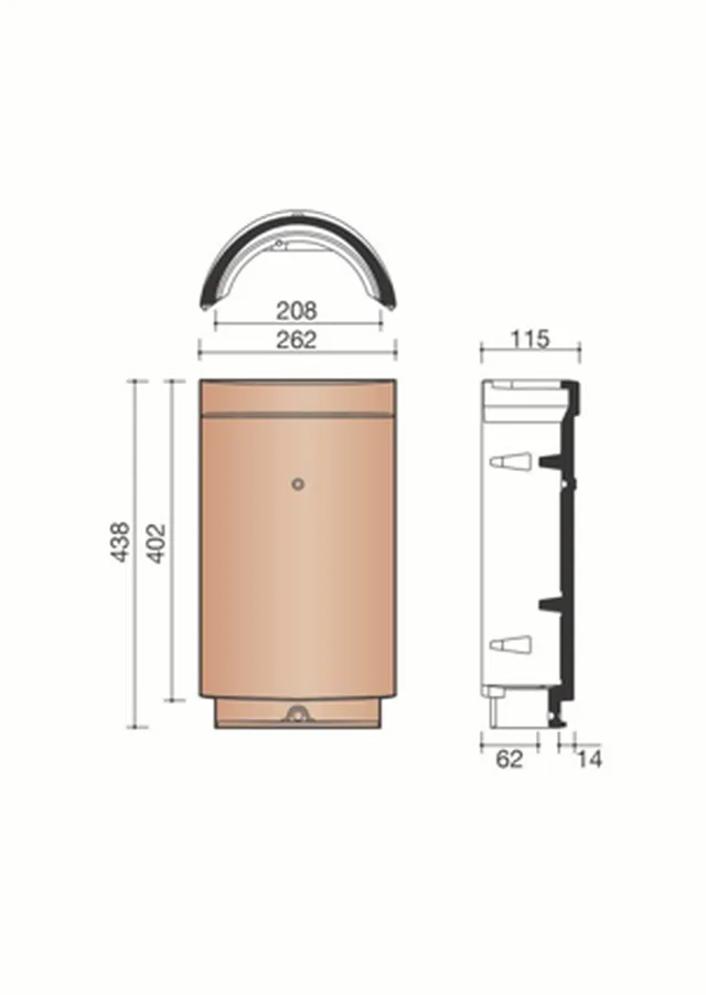 Faitière Alegra brune et arrêtier (2,5pc/m)