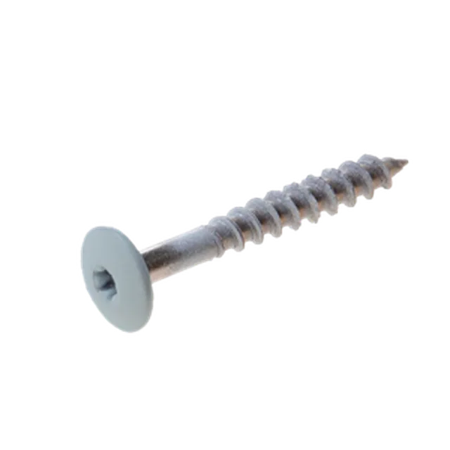 Vis Trespa inox A2 TX20 tête bombée (12 mm) 4,8x38 mm METEON UNI A2221 BluishGrey (Emb de 100 pces)