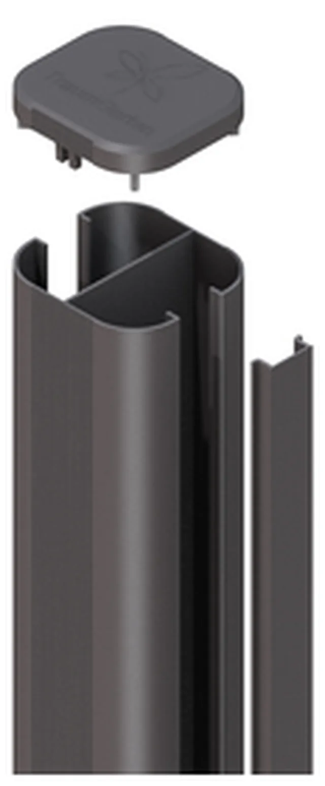 SYSTEM Poteau rainuré à sceller Anthracite 240 cm