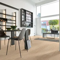 Sol en Bois HD 100 Verni Ultra Mat Chêne Animé Blanc Crème - Biemar Bois
