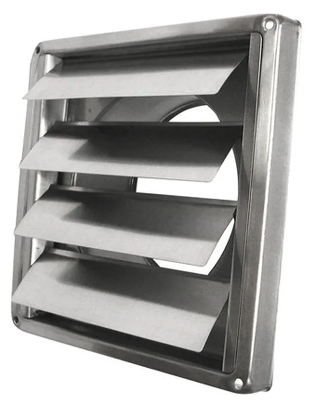 Grille à Lamelles D125 180x180 mm Inox - Biemar Bois