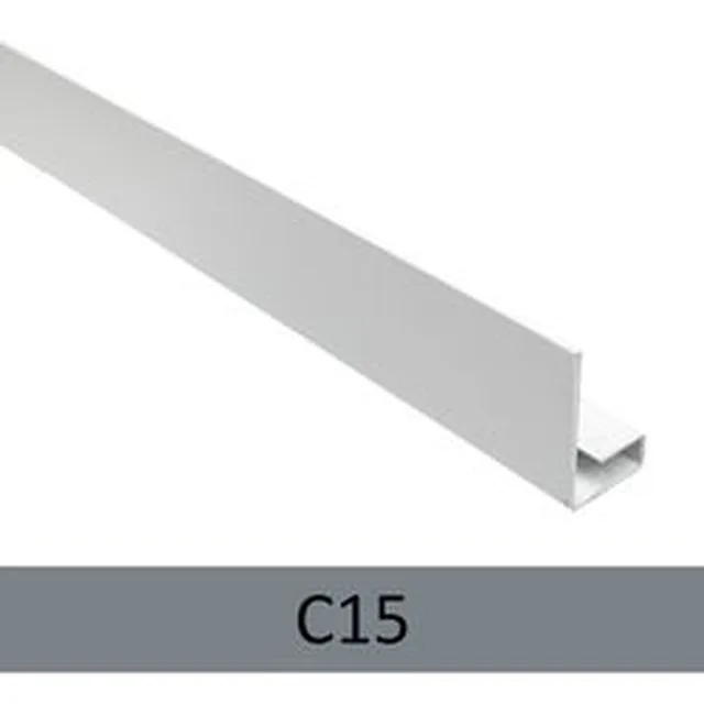 Profil arrêt Sidings 27mm 3m -015 gris foncé