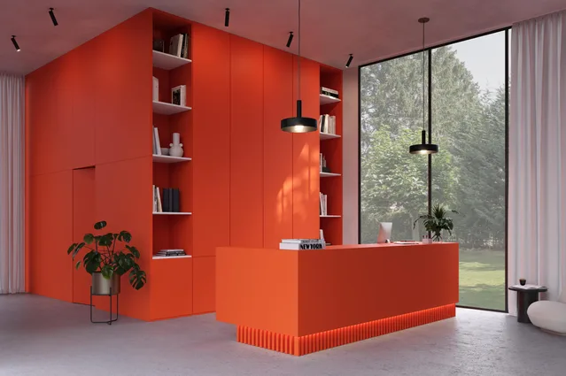 Mélaminé Unilin 18mm BST Tiger orange-Design 1 - Biemar Bois-2
