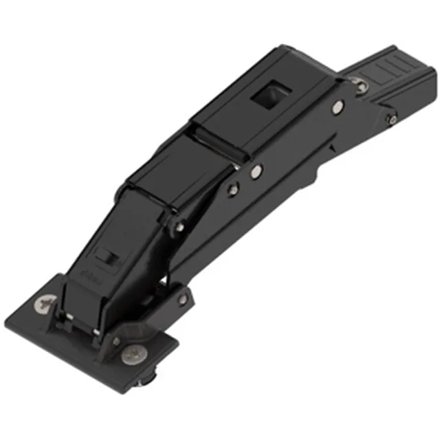 Charnière Clip Top pour 110° portes fines (min 8mm) pour recouvrement total, portes jumelées et portes int.corps de meuble, Blumotion Expando, finition onyx noir
