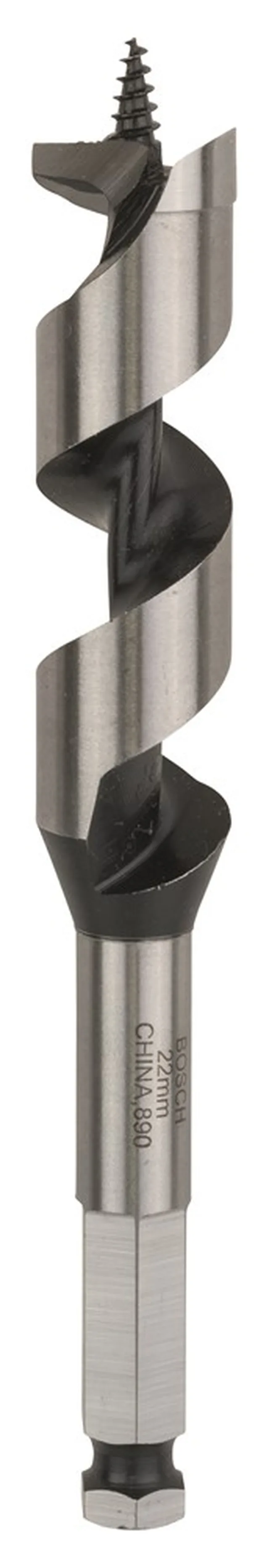 Mèche à bois hélicoïdale, six pans 22 x 95 x 160 mm, d 11,1 mm