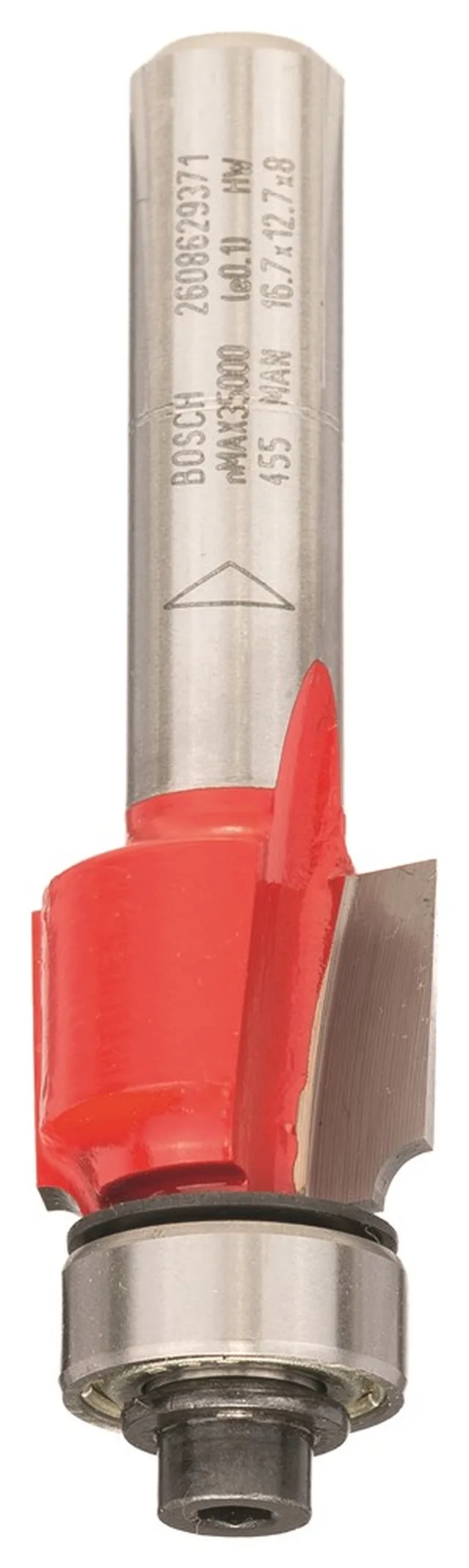 Fraise à arrondir 8 mm, D 16,7 mm, R1 2 mm, L 12,7 mm, G 55 mm